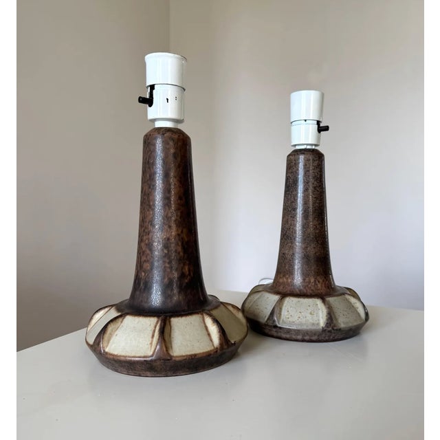 Handmade Table Lamps by Marianne Starck for Michael Andersen & Son, Denmark, 1970s, Set of 2 For Sale - Image 9 of 9