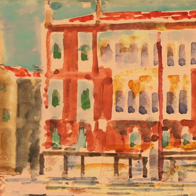 1920s 'The Doge's Palace, Venice' by Viva Flower Tapie, Oakland Museum, California Woman Artist For Sale - Image 5 of 10