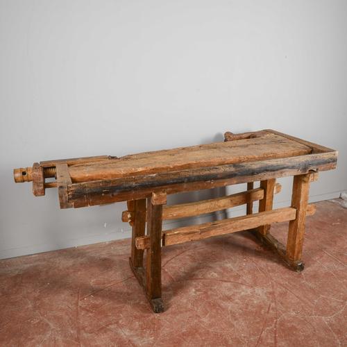 Wood Carpenter's Work Table in Wood For Sale - Image 7 of 9