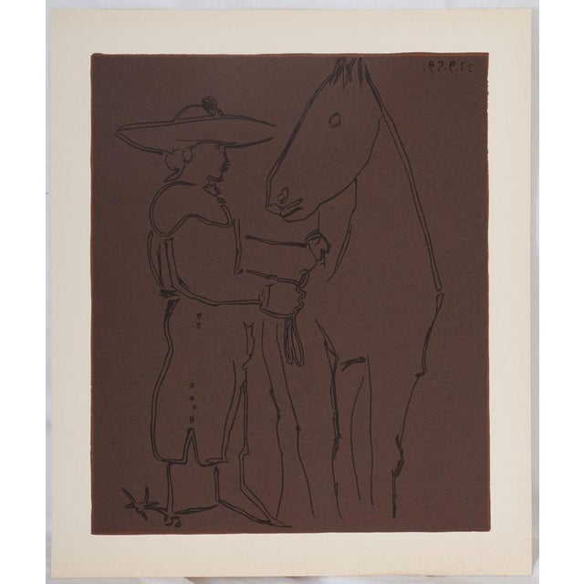 After Pablo Picasso, Picador and Horse, Linocut For Sale - Image 4 of 4