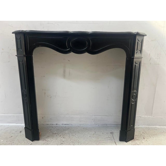 Louis XV Style Pompadour Fireplace with Speckled Black Marble For Sale - Image 15 of 15