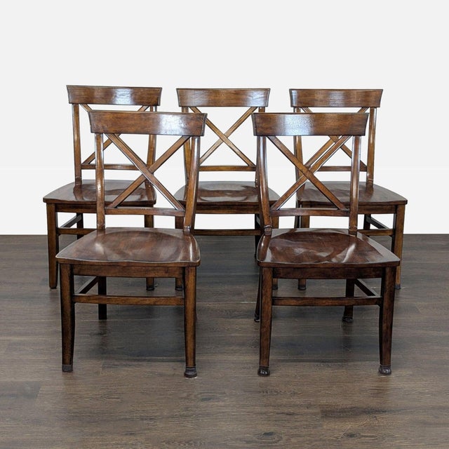 Pottery Barn Benchwright Extendable Rustic Dining Set With Table, 5 Chairs & Bench For Sale - Image 10 of 13
