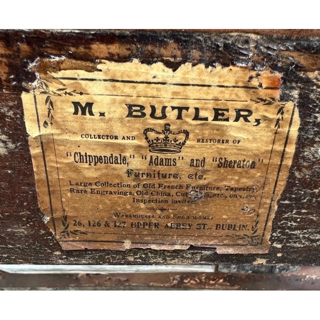 12 Irish 19th Century Georgian Dining Chairs With Labels For Sale - Image 10 of 12