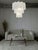 Big Three-Tier Murano Glass Tube Chandelier in White Albaster, 1980s For Sale - Image 10 of 12