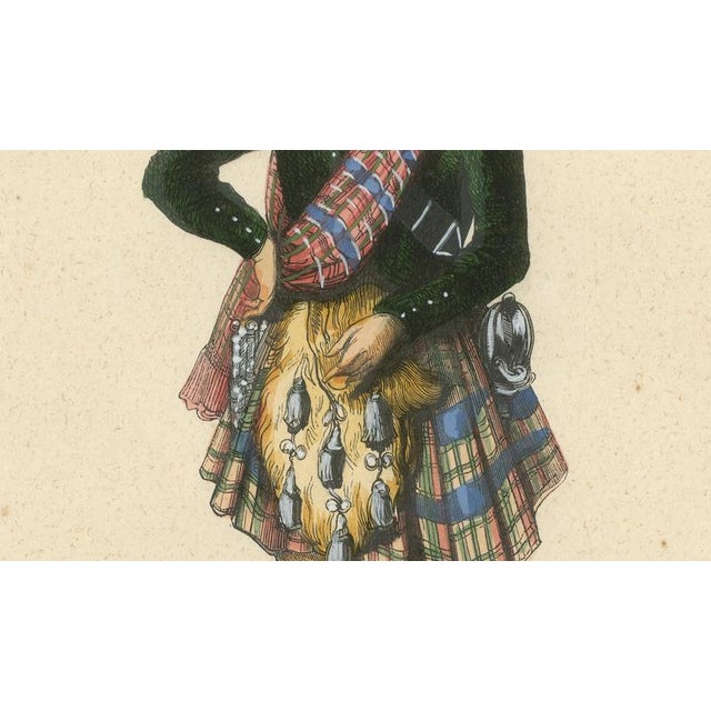 Markaert, Scottish Clan Chief in Highland Dress, 1845, Hand-Coloured Lithograph For Sale - Image 4 of 10