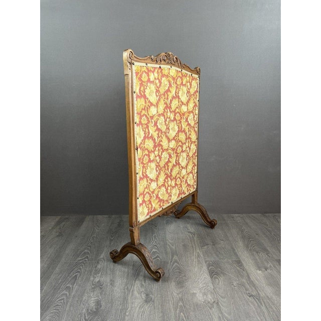 19th Century Wooden Fireplace Screen with Tapestry For Sale - Image 9 of 11