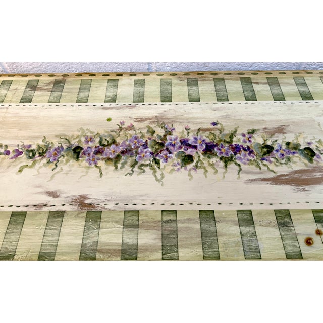 Vintage Hand Painted Floral Console/Entry Table by Habersham For Sale - Image 10 of 17