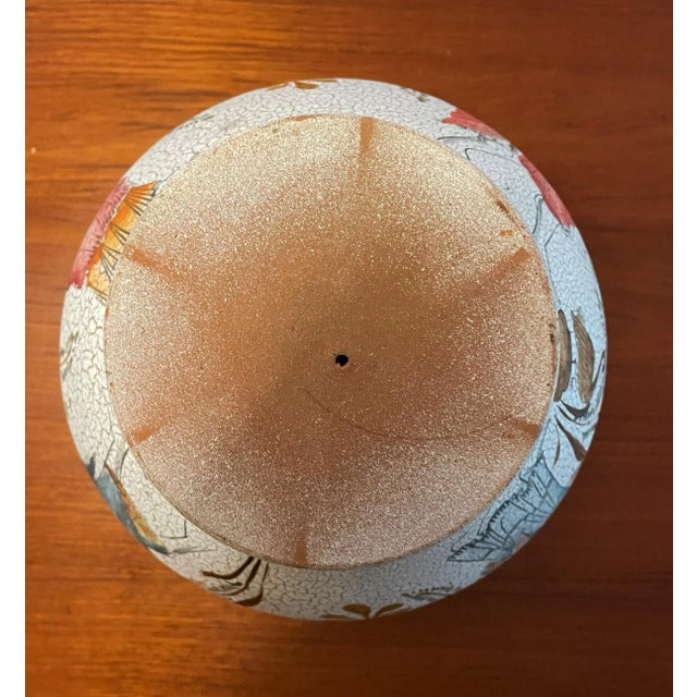 Vintage Reproduction of White Background Greek Vase Ampora and Lid With 3-D Dove on Top For Sale - Image 10 of 10