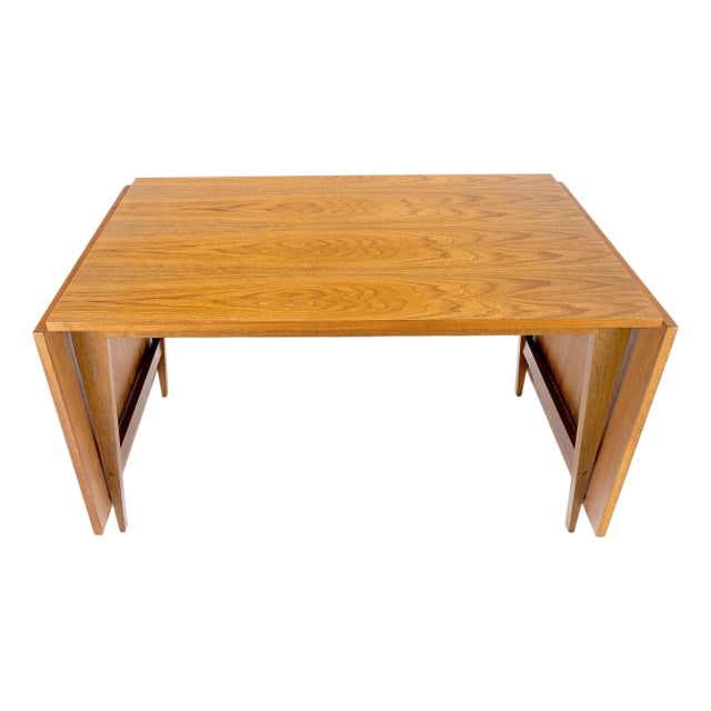 Cado Paul Cadovious Danish Mid Century Modern Teak Drop Leaves Dining Table MINT For Sale