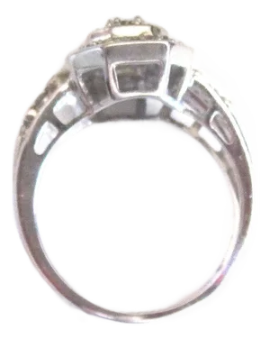 1970s 14kt Art Deco Style Cocktail Ring Size 7