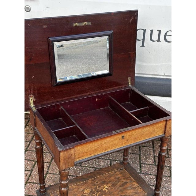 Marquetry Dressing Table with Mirror For Sale - Image 5 of 7