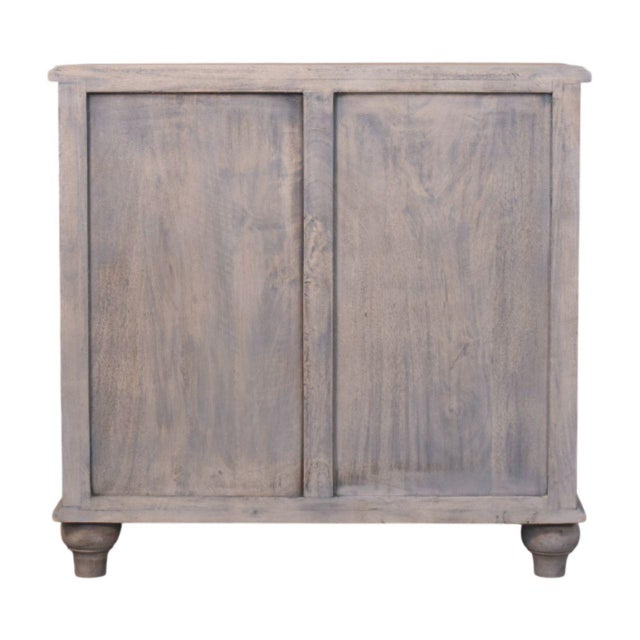 White Curved Leg Mango Wood Chest With Acid Wash Finish For Sale - Image 8 of 8