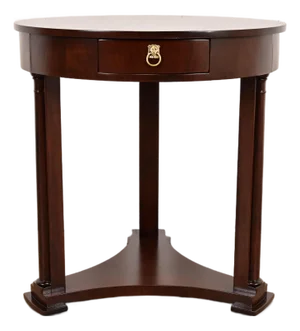 Baker Furniture French Empire Mahogany Gueridon or Tea Table, Newly Refinished