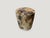 15th Century & Earlier Andrianna Shamaris Impressive Tiger Toned High Quality Petrified Wood Side Table For Sale - Image 5 of 5