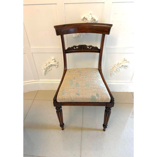 Early 19th Century Antique Regency English Rosewood Side Chairs, 1825, Set of 2 For Sale - Image 5 of 16
