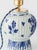 Antique Hand-Painted Chinoiserie Blue and White Ceramic Table Lamp with Silk Shade from Royal Delft, 1924 For Sale - Image 10 of 13