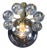 Mid-20th Century Chandelier with Brass Fixture and Hand-Blown Glass Globes, 1960s For Sale
