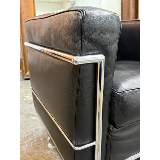 Le Corbusier Style Cube Lounge Chair For Sale - Image 10 of 12