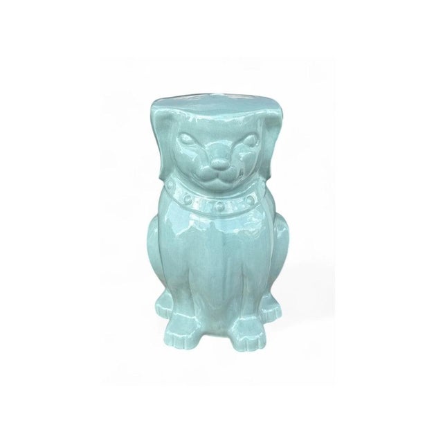 Foo Dog Celadon Glaze Garden Stool For Sale - Image 4 of 4