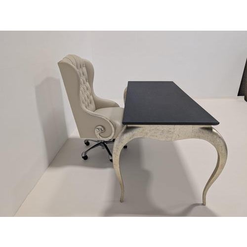 Wood Noziere Desk and Chairman Chair by Christopher Guy, Set of 2 For Sale - Image 7 of 18