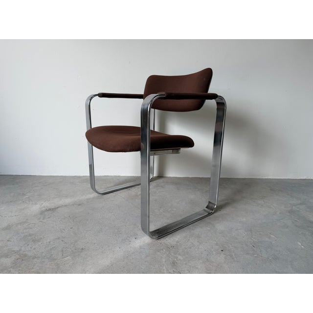 1970s Vintage Italian Eero Aarnio Chrome Accent / Desk Chair For Sale - Image 5 of 18