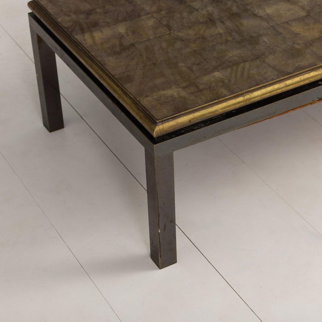 Mid 20th Century Attributed to French Maison Jansen Bronze and Églomisé Coffee Table For Sale - Image 17 of 18