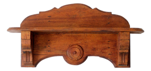 Antique Folk Art Carved Wood Wall Shelf
