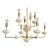 Arteriors Modern Ricestone and Brass Vista Chandelier For Sale