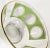 Mid-Century Modern Mid-Century Modern Gold Rimmed Avocado Bowl For Sale - Image 3 of 9