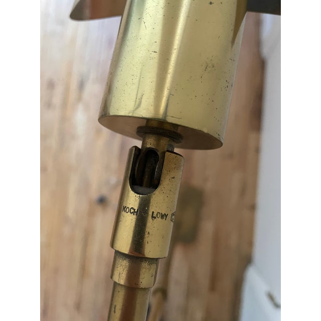 Mid-Century Modern 1960s Koch & Lowy Mid Century Brass Pharmacy Floor Lamp For Sale - Image 3 of 4