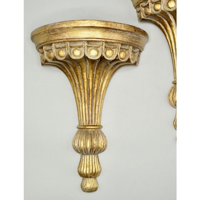 Italian Neoclassical Style Gilt Wall Bracket, a Pair For Sale - Image 4 of 10