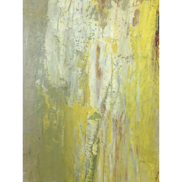 Textile Mid 20th Century Abstract Figurative Female Nude Holding a Pineapple Painting, Framed For Sale - Image 7 of 12