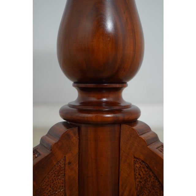 Vintage Italian Inlaid Walnut Round Lamp Table For Sale - Image 11 of 14
