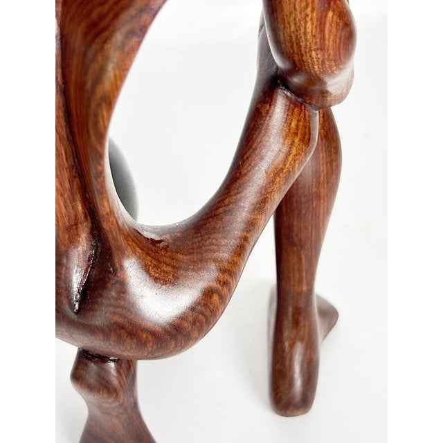 Wooden Sculpture of a Crouching Woman, France, 1970s For Sale - Image 12 of 18