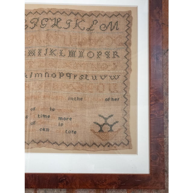 19th Century English Schoolgirl's Needlework Embroidered Alphabet Sampler 1826 For Sale In New York - Image 6 of 11