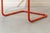 Mid-Century French Orange Polychrome Tubular Steel Chair with Rush Seat, 1950s For Sale - Image 6 of 12