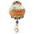 Bochic “Orient” Vintage Jade & Blue Sapphire Brooch, Pendant Set In 18K Gold For Sale In New York - Image 6 of 8