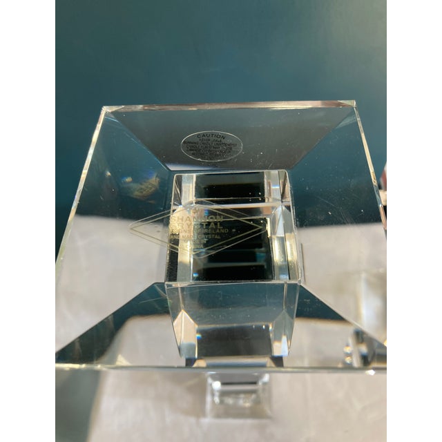 Glass Godinger Shannon Crystal Candlesticks – Set of 2 For Sale - Image 7 of 8