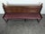 Brown Art Deco Brasserie Bench in Oak and Burl Wood with Burgundy Imitation Leather Seat, 1930s For Sale - Image 8 of 13