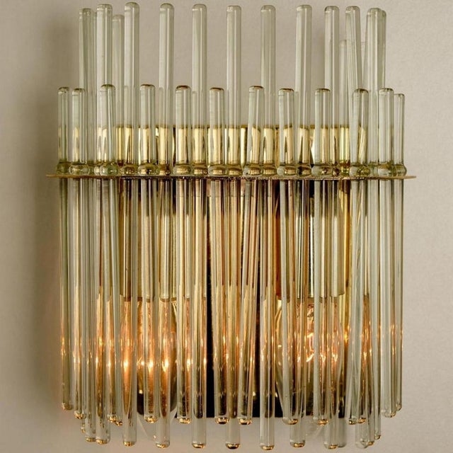 Square Glass Wall Sconces attributed to Gaetano Sciolari for Lightolier, 1960s For Sale - Image 11 of 15