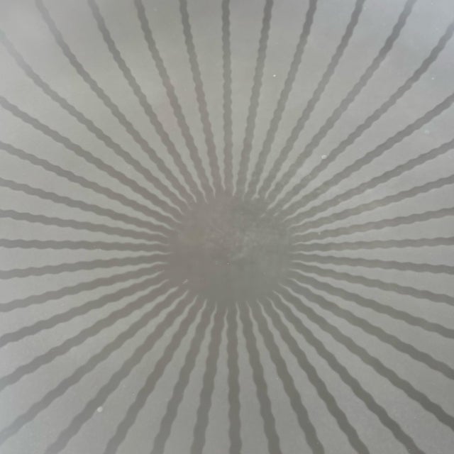 Mid-Century Modern Model 11619 Ceiling Lamp in Glass and Steel by Harald Notini for Böhlmarks, Sweden, 1940s For Sale - Image 3 of 10