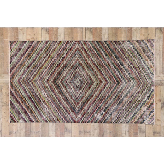 Vintage Turkish Sivas Rug, 04'10 X 08'04 For Sale - Image 9 of 10