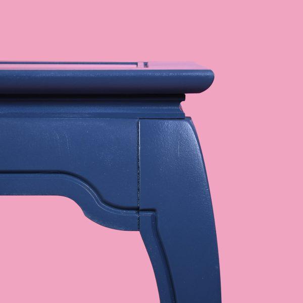 Make an entrance with this Ming-style console in rich navy lacquer. Its classic silhouette features gracefully curved legs...