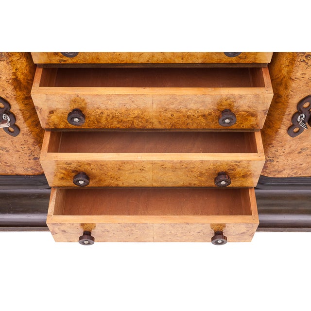 Art Deco Sideboard in Oak & Burl For Sale - Image 13 of 18