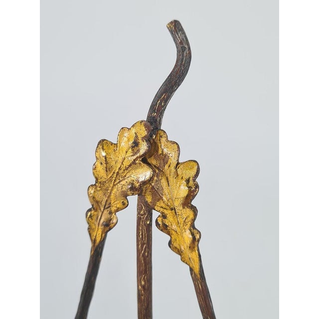 Antique Standing Photo Frame in Gilded Metal, 1890s For Sale - Image 10 of 13