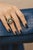 Bochic “Orient” Vintage Tahiti Pearl & Multi Sapphire Ring Set 18K Gold & Silver For Sale - Image 10 of 10