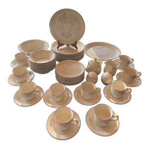 1990s Noritake Spring Orchid Fine China Dinnerware Set- 57 Pieces