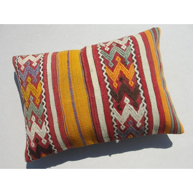 Art Deco 1970s Kilim Rug Pillow Cover For Sale - Image 3 of 9