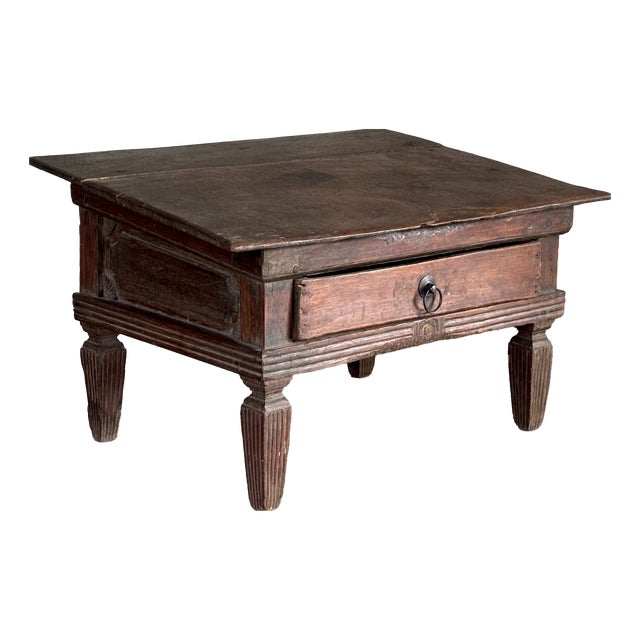 Small Antique Indonesian Teak Writing Table, 1930s For Sale