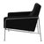3301 Lounge Chair in Black Hallingdal Fabric by Arne Jacobsen, 2000s For Sale - Image 4 of 13